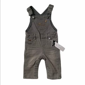 Lined Gray Denim Overalls